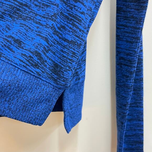 rag & bone Heathered Blue Black Size S Lightweight Knit Jane Mock Neck Sweater - Picture 8 of 9